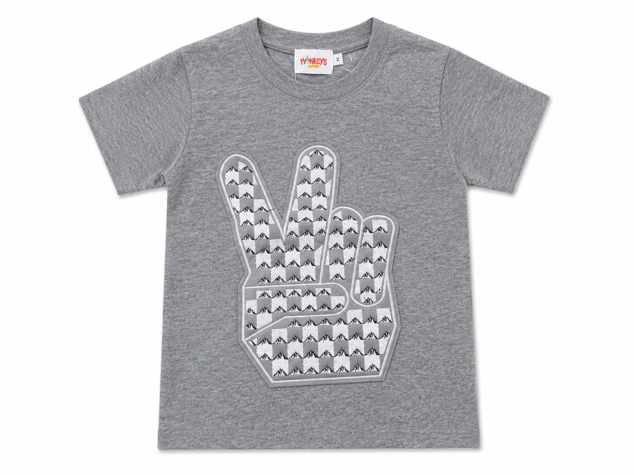 Monkey Tshirt Mountain Grey Patch