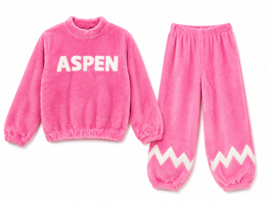 Monkey Velour Aspen Set Pink