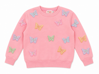 Monkey Butterfly Sweatshirt Pink
