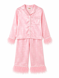 Monkey Aspen Heart Feather PJ Pink