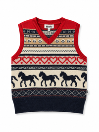 Molo Grace Sweater Vest Horse Gallop