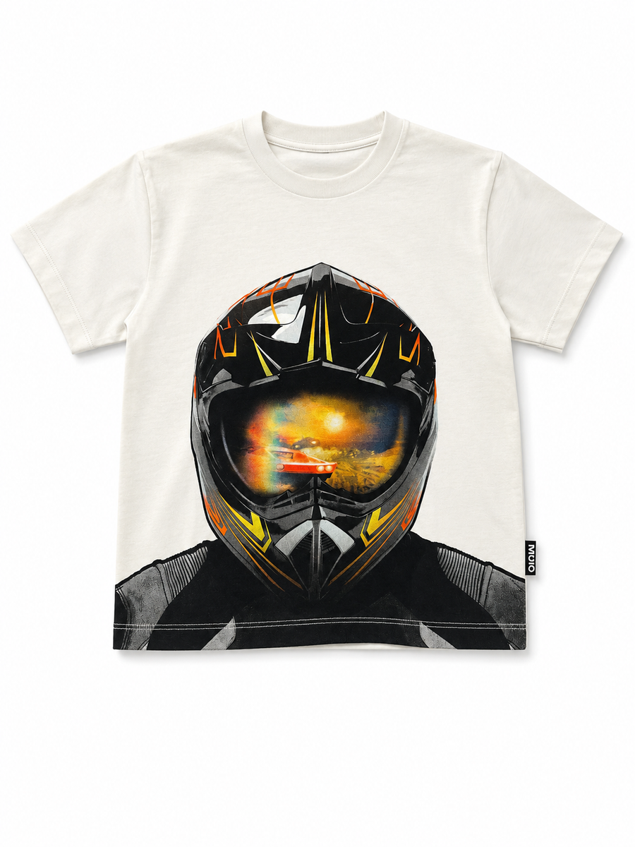 Molo Race Helmet Tshirt White