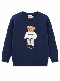 Monkey Aspen Bear Sweater - Navy