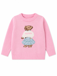Monkey Aspen Bear Sweater - Pink