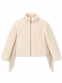 Monkey Aspen Fringe Jacket Cream