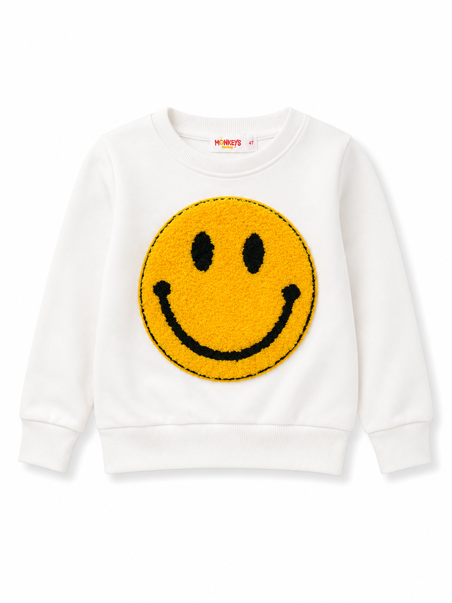 Monkey Smile Sweatshirt White