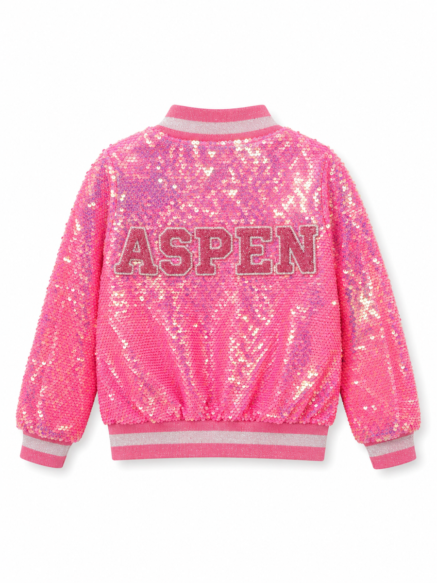 Monkey Aspen Sequin Bomber Jacket