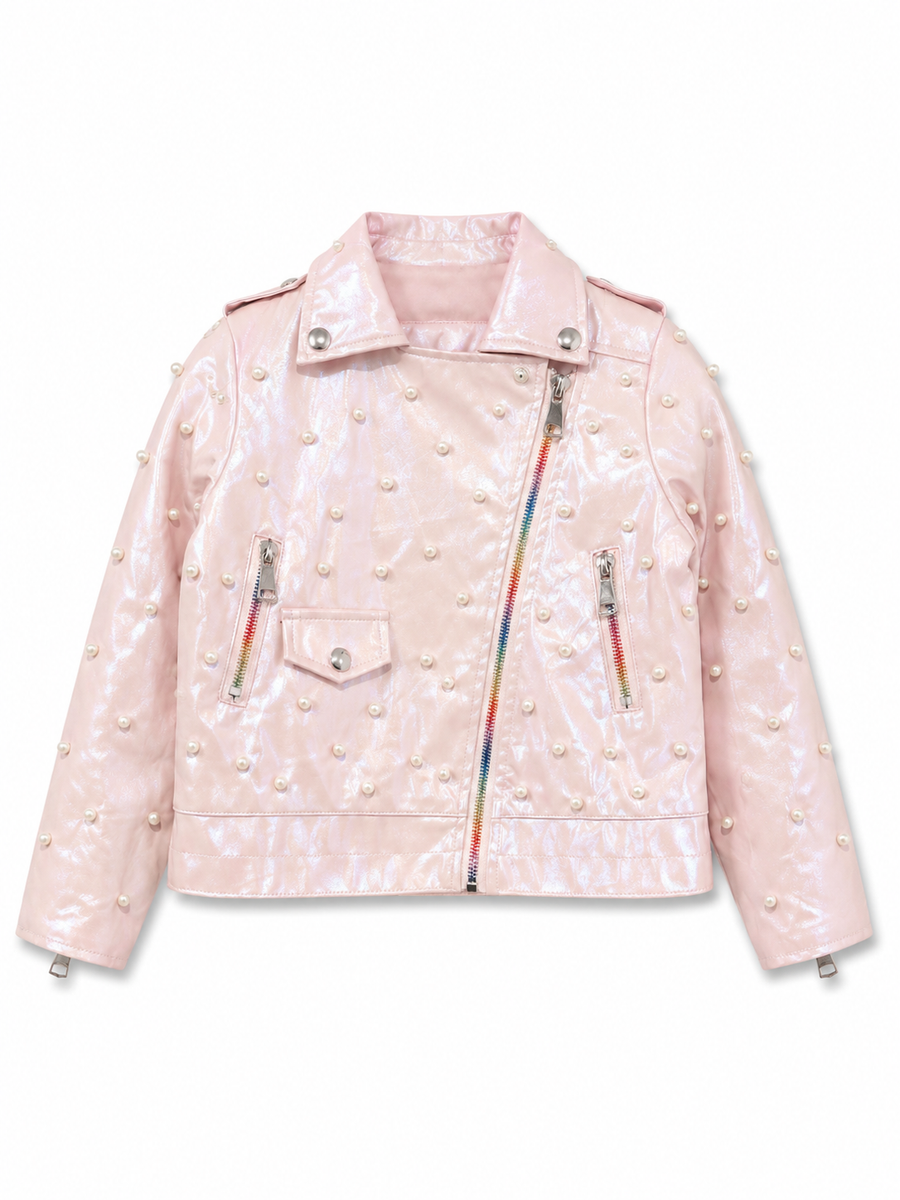 Monkey Pearl Leather Pink