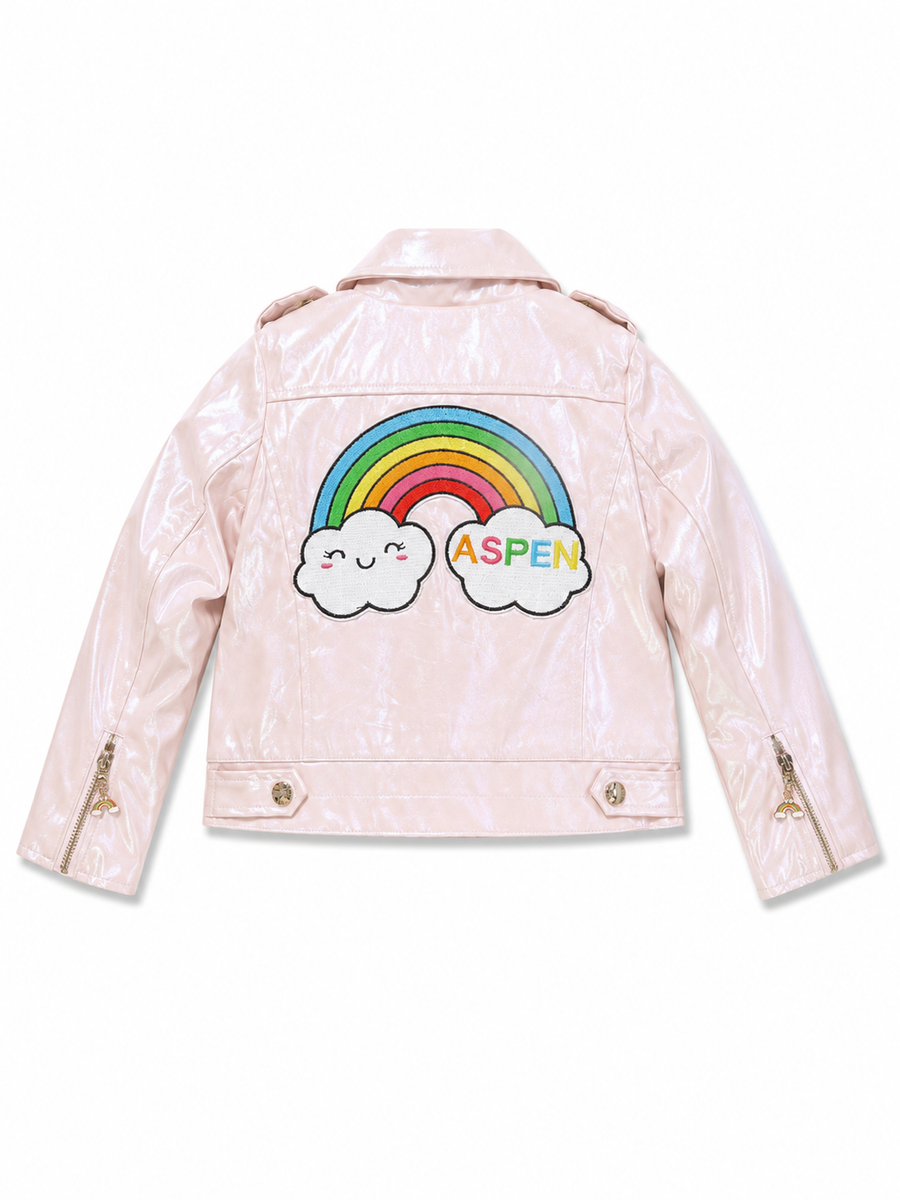 Monkeys Aspen Rainbow Leather Pink