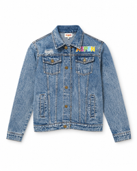 Monkeys Aspen Denim Rainbow