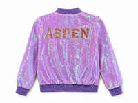 Monkey Aspen Sequin Jacket Purple
