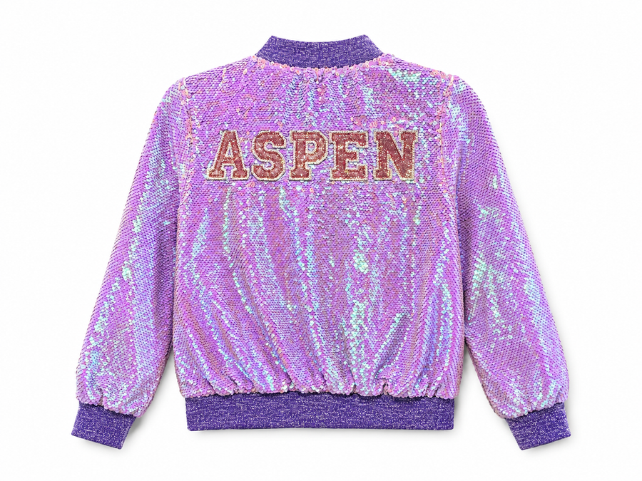 Monkey Aspen Sequin Jacket Purple