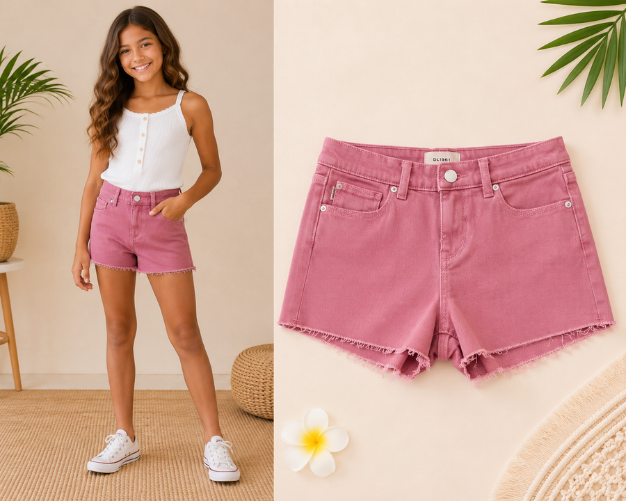 Lucy Shorts: Cut Off Flamingo