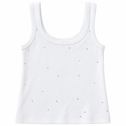 Theme Studded Top White