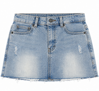 Katie J Miami Skirt Junior Light Wash