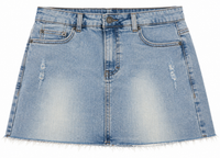 Katie J Miami Skirt Tween Light Wash