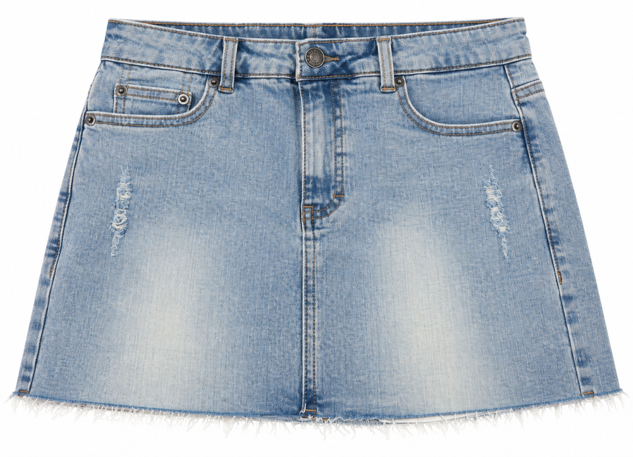 Katie J Miami Skirt Tween Light Wash
