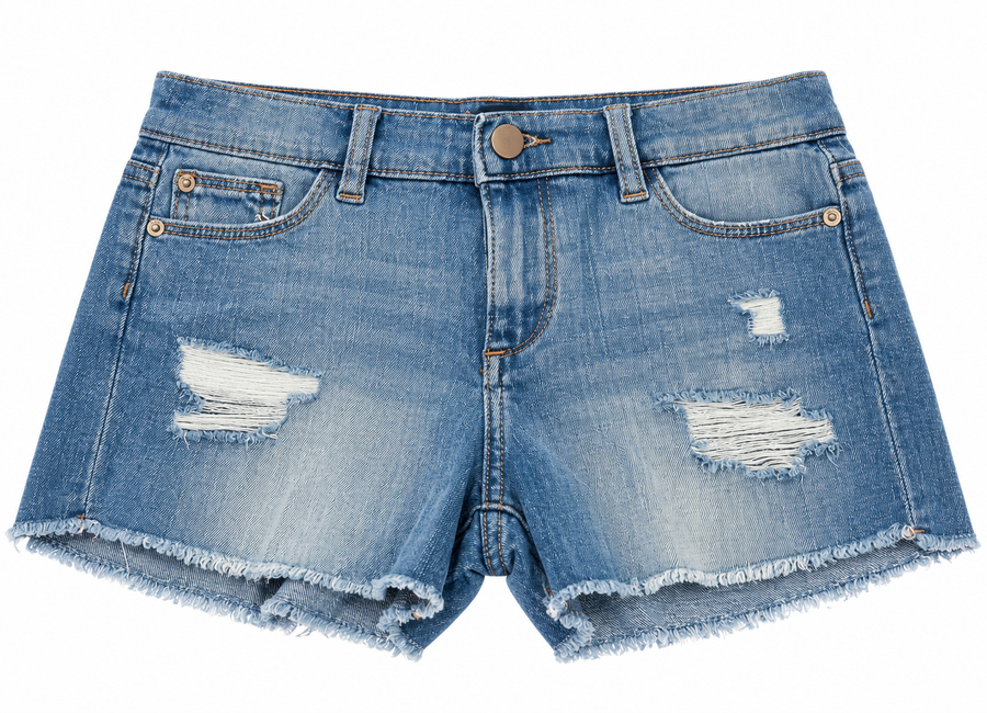 lucy toddler shorts: cut off frost distressed