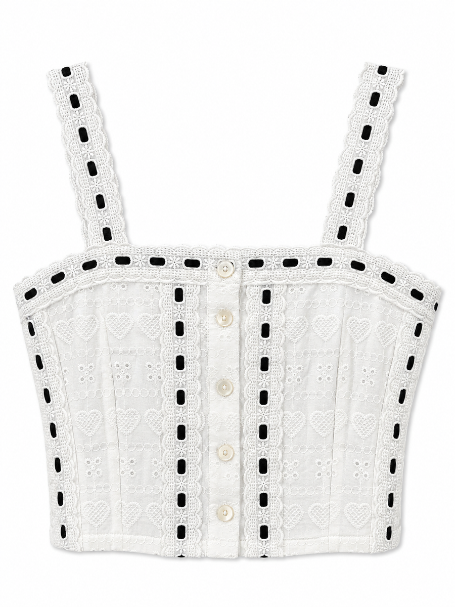 Skylar top Black/White