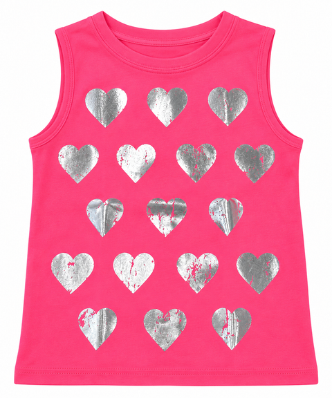 Mia Heart Tank Pink