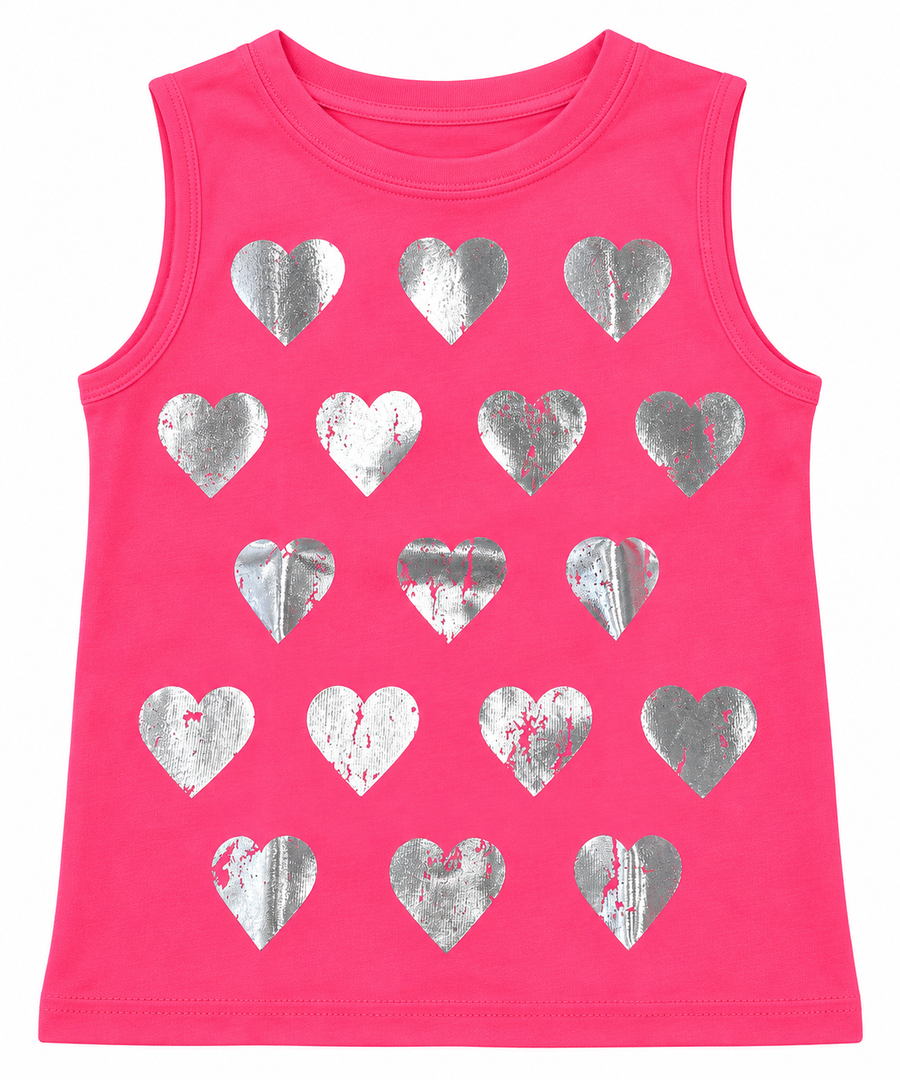 Mia Heart Tank Pink