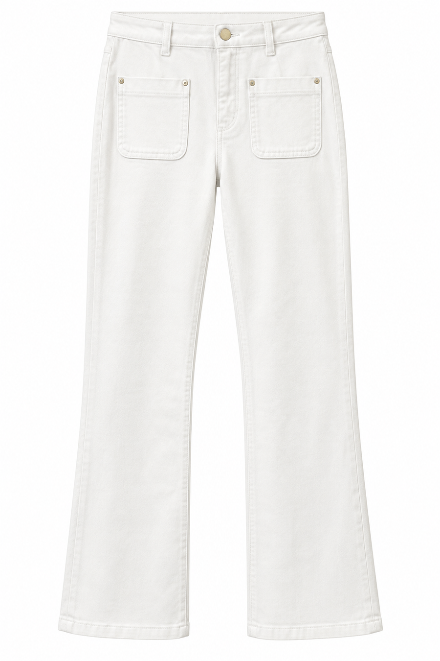 claire: high rise bootcut white tide (performance)