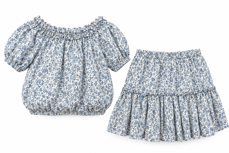 Mayoral Printed Top 3026/Mayoral 3903 Skirt all