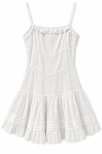 Flowers Dress Off White Line Dot