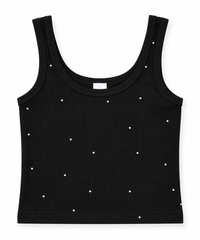 Theme Studded Top Black