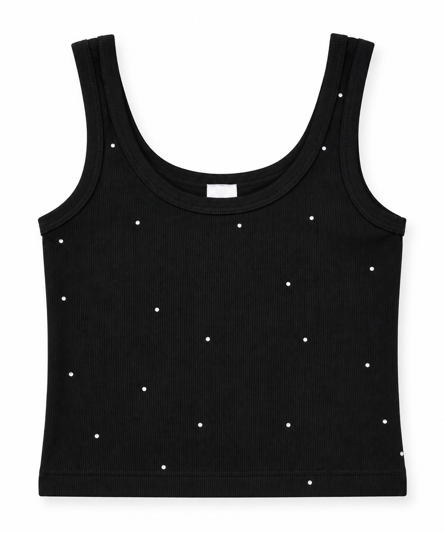 Theme Studded Top Black