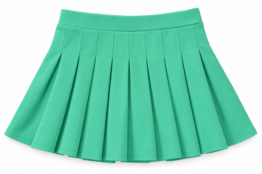 skirt - pleated active - grn green