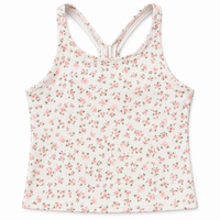 top - active tank - cottage floral pink pink