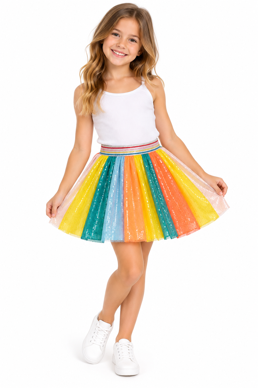 Lola Sequin Skirt Pink