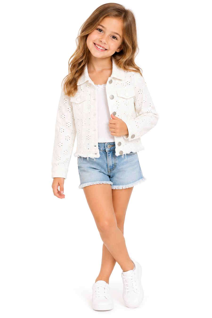 Flowers Zoe Eylet Jacket Cream