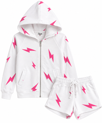 T2 Love LS Zip Hoodie Bolt White