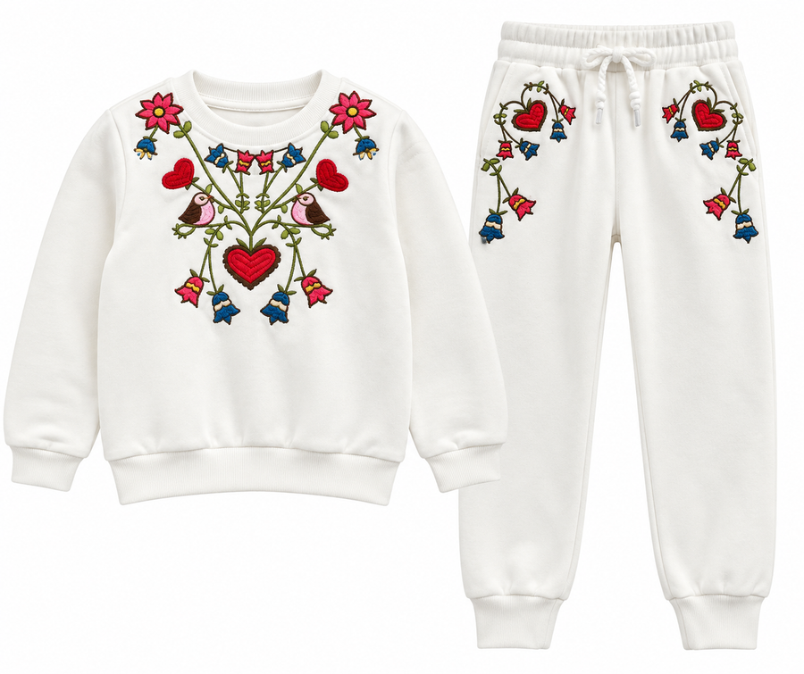 Rockwilde Sweatset Heart/White