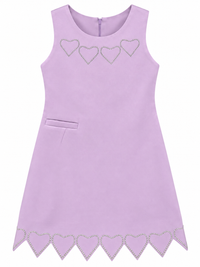 Paris crustal heart dress purple