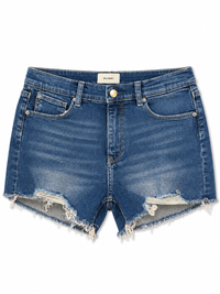 lucy high rise shorts: cut off palmwood (performance)