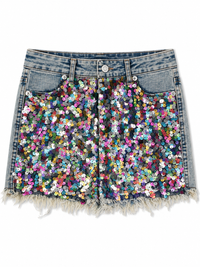 Monkey patch shorts Sequin