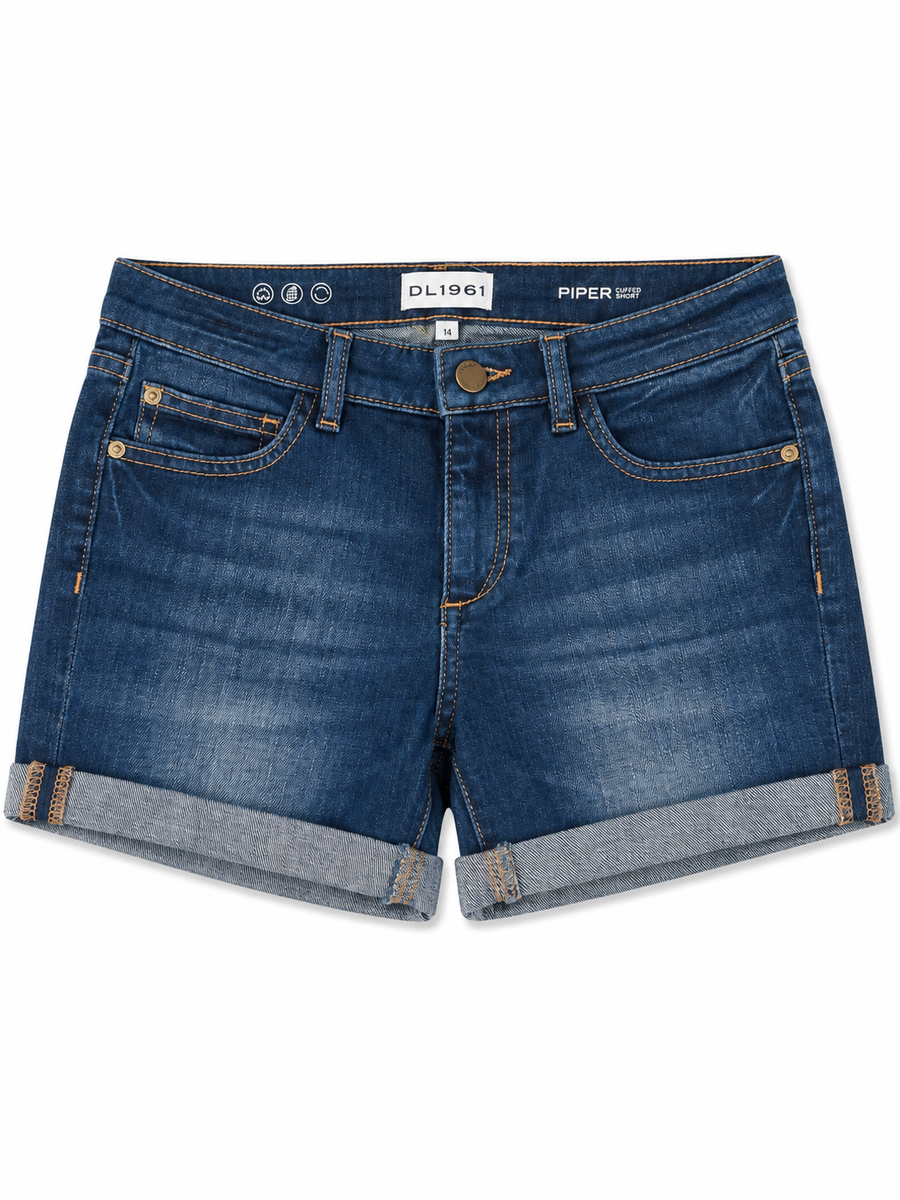 DL1961 Piper Cuffed Short Dark Denim