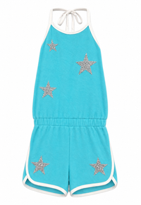 Mia Tery Romper Aqua