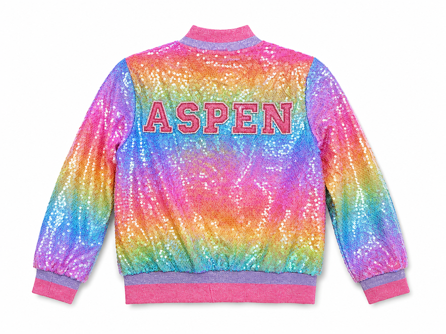 Monkey Aspen Sequin Jacket - Rainbow