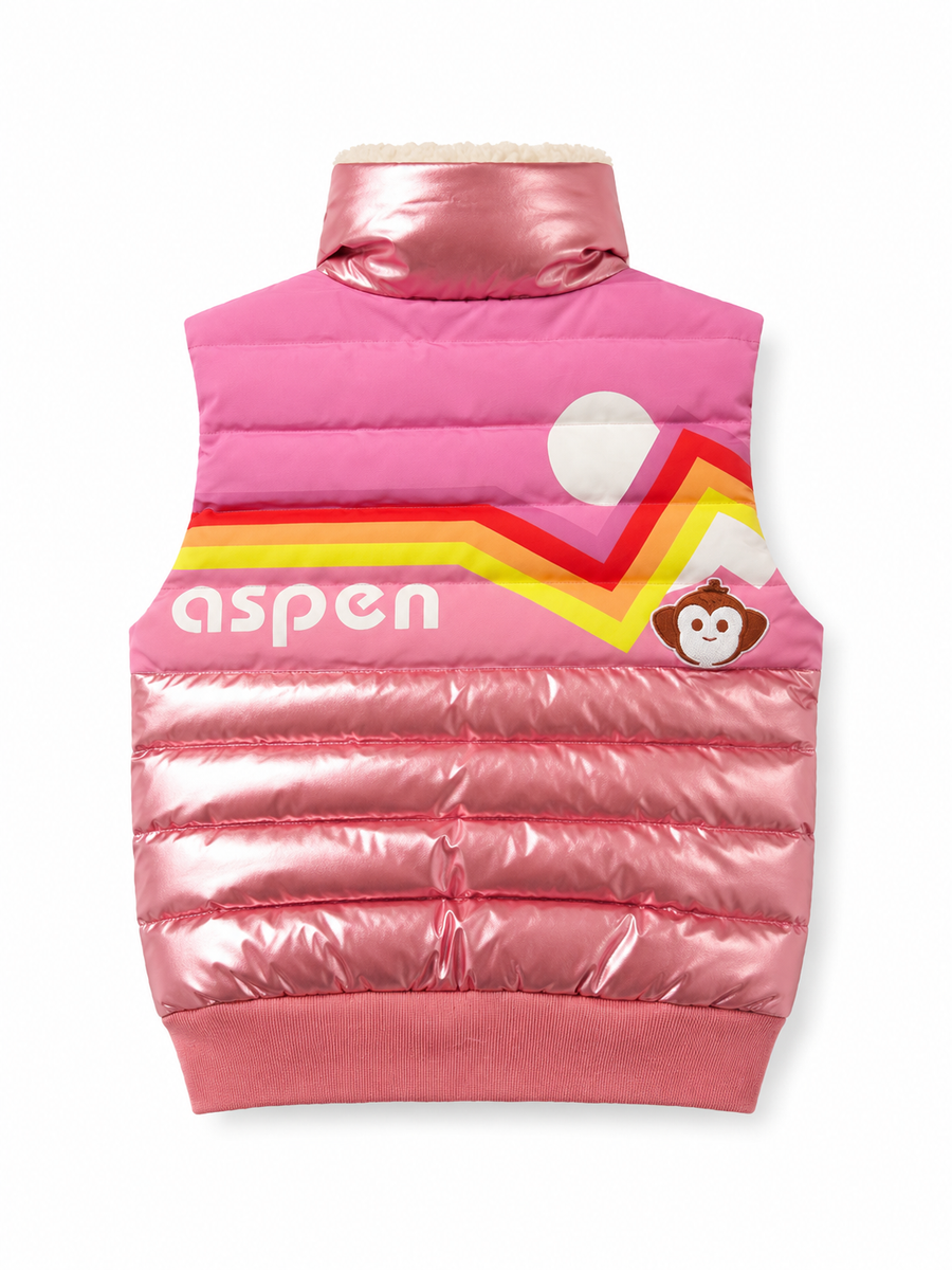Monkey Metallic Vest Pink