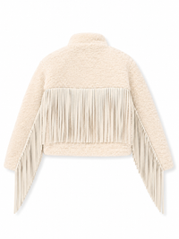 Monkey Aspen Fringe Jacket Cream