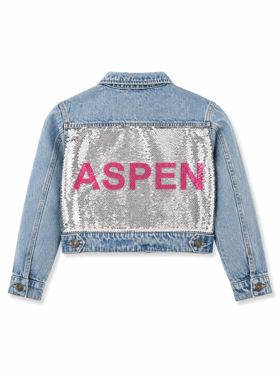 Aspen's sequin Reversible sequin jacket