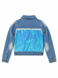 Monkeys Blue Sequin Aspen Denim