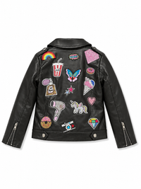 Monkey Leather Patch Jacket