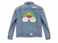 Monkeys Aspen Denim Rainbow