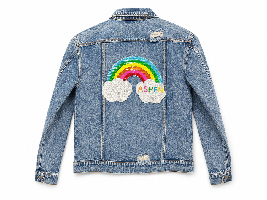 Monkeys Aspen Denim Rainbow