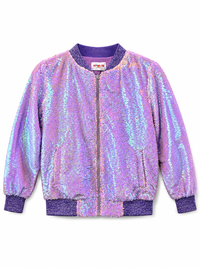Monkey Aspen Sequin Jacket Purple